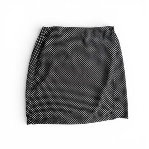 Vintage 90s Grunge Wrap Skirt Black and White Floral Patterned Skirt